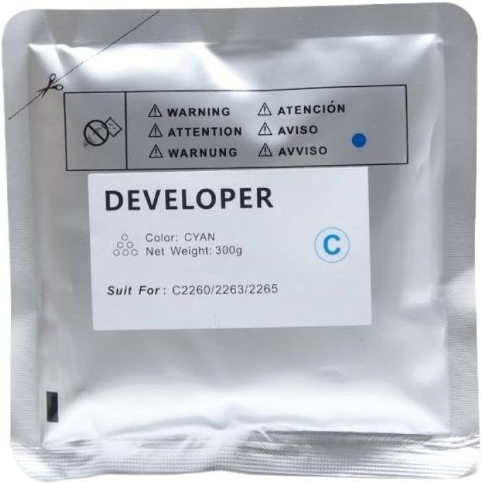 CMYK Developer Unit Compatible with C2260 C2263 C2265 C7120 C7125 Printers(C)