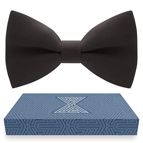 Image of Bow Tie House Mens Bowties Pre-tied Shape Clip on Bowtie Solid Men Formal Wear for kids, baby boys, toddler any age bow ties