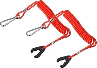 Greluma 2 Pcs Lanyard with Key for Boat Engine Shutdown Switch for Emergency Stop of Motor, Crucial Outboard Motor