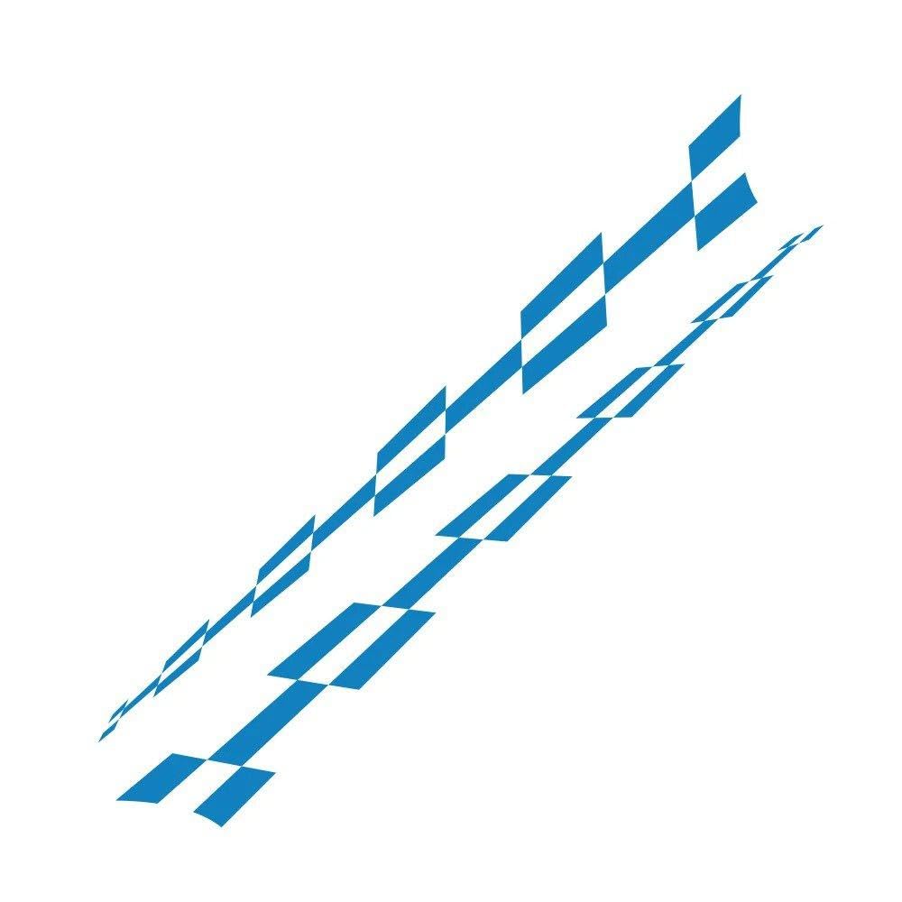 Auto Accessory Car Vinyl Side Stripes Stickers PVC Decals Tuning Accessories(Glossy Blue)