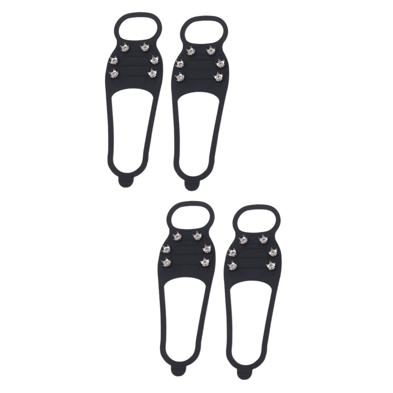 Yardwe 2pairs Outdoor Ice Cleats Crampons for Hiking Anti-Slip Spikes for Climbing Snow Portable Lightweight Design for Traction ICY Terrain All