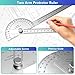 ForoGore Stainless Steel Protractor 180 Degrees Two Arm Ruler Adjustable Angle Protractor Woodworking Ruler Craftsman Angle Measure Tool (30 cm/ 11.8 Inch)