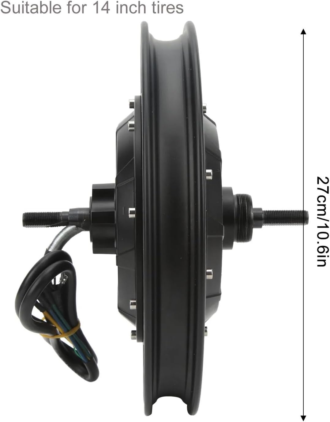 14in Wheel Hub Motor 36V‑72V 2000W To 3500W Disc Brake For Electric Bicycle Scooter Motorcycle 120KM/H 1850 Rpm