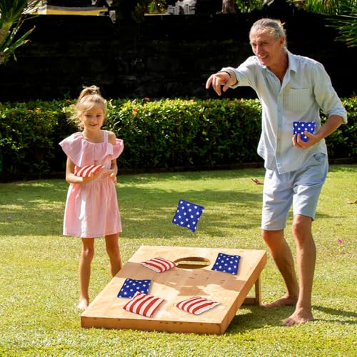 yaaduo Set of 8 Regulation Cornhole Bags Double Sided, Weather Resistant Bean Bags for Cornhole Toss Game, Corn Hole Beans Bags with Tote Bag by yaaduo - Image 7