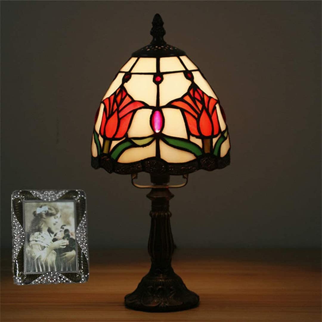 Lampe de table style Tiffany mini veilleuse vintage cadeau idéal