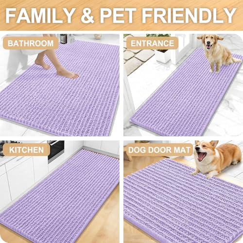OLANLY Bathroom Runner Rugs 47x20, Thick Soft Absorbent Chenille Bath Rugs - image 7