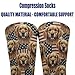 SEBNATAL Fashion Crew Socks for Men Women, Comfortable American Flag Golden Retriever Dog Calf Socks, Athletic Sock for Outdoor Accessories