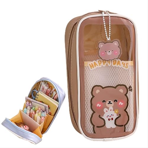 SITAFU Cute Kawaii Pencil Case,Creative Cartoon Animal Kawaii Large Capacity Shape Pencil Bag Pencil Case Pen Bag Cover
