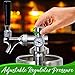 NutriChef Pressurized Beer Mini Keg System, 64oz Stainless Steel Growler Tap, Portable Mini Keg Dispenser Kegerator Kit, Co2 Pressure Regulator Keeps Carbonation for Craft Beer, Draft and Homebrew