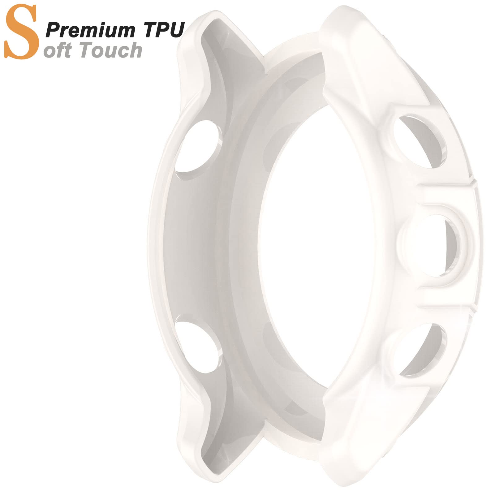 Miimall Etui kompatybilne z Garmin Forerunner 255, miękkie tworzywo TPU, antypoślizgowe, odporne na zużycie, odporne na pot, odciski palców, pełna ochrona, odporne na uderzenia, etui ochronne do