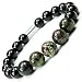 ONE ION Camo Nero Power Bracelet - Tourmaline and Dragon Blood Jasper - Permanent Magnets - 3 Sizes