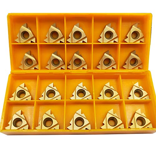 10PCS 16ER AG60 Insert Lathe Threading Tool Indexable Carbide Lathe Tool for Threading Turning Holder