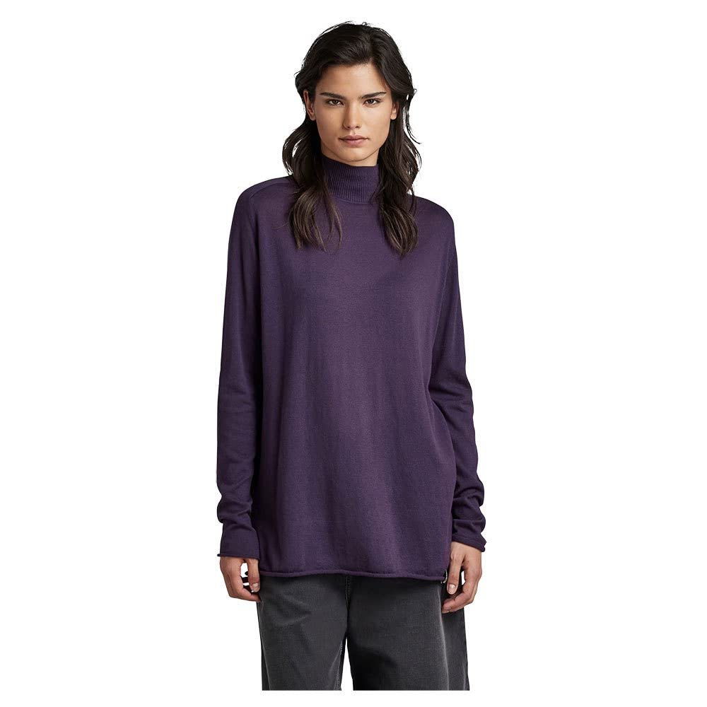 G-Star Women's Essential Mock Relaxed Knit , Purple (carbonne purple D22861-D327-0013), M