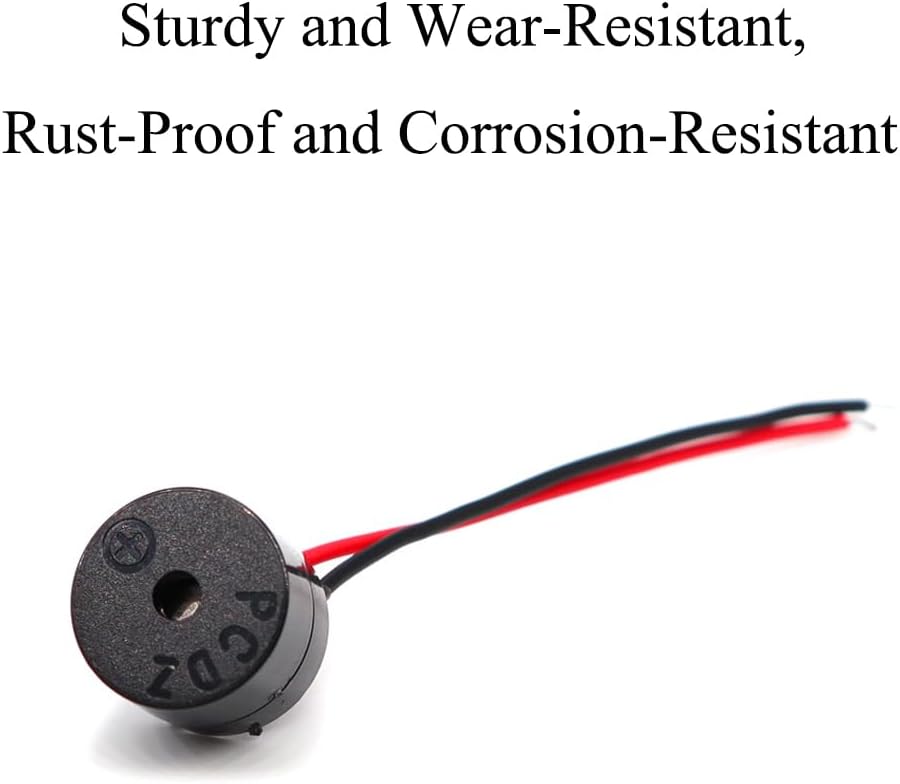 TOP-MAX 25 Pcs Active Buzzer, Decibel Electronic Buzzing Signalers, Wired Audible Alarm Speaker for Circuit Testing Labs, 3V 90dB