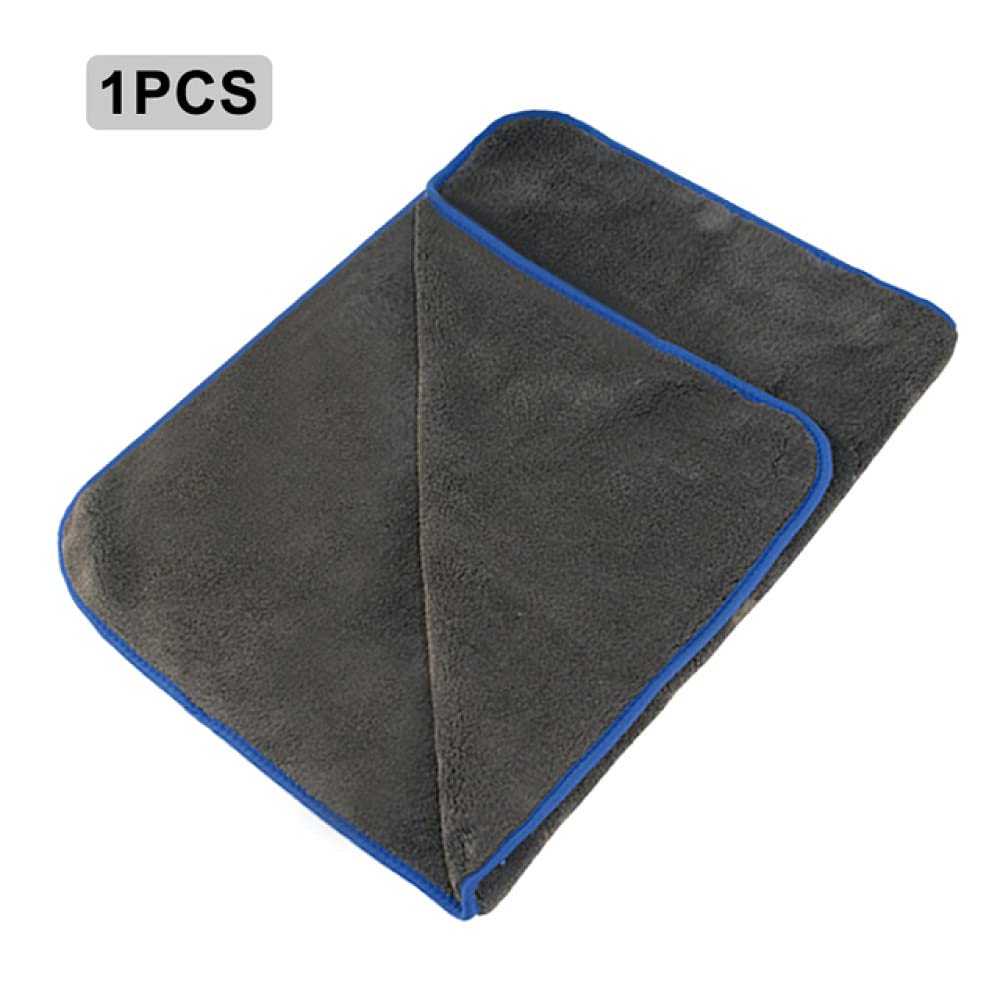 Asciugamano per autolavaggio 1PCS Car Detailing 1200GSM Panno per la pulizia dell'auto 60X90cm Asciugamani in microfibra per asciugare i dettagli dell'auto Accessori per panno per lavaggio auto,1PCS