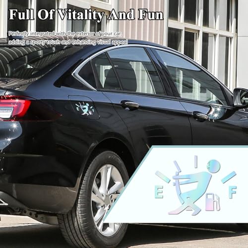 Image of Funny Car Stickers, High Gas Consumption Decal Auto Fuel Tank Cover Sticker, Universal Car Decor Accessories Fuel Gage Empty Decal for Men and Women, Fit Cars, SUVs, Trucks, Motorcycles (Colorful)