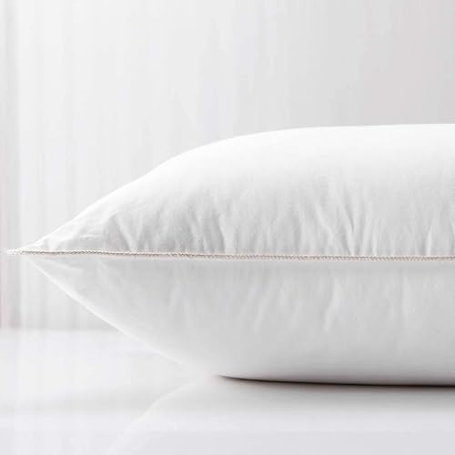 Miniatura 2 de Almohada de plumón de ganso, algodón egipcio de 500 hilos, suave, tamaño estándar, juego de 2