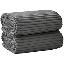 Oversized Bath Sheets 40x80 Inches Extra Large Bath Towels for Adults Super Soft Quick Dry Highly Absobent Microfiber Shower Towels for Bathroom, Pool, Gym, Yoga Towel Charcoal Gray, 2Piece