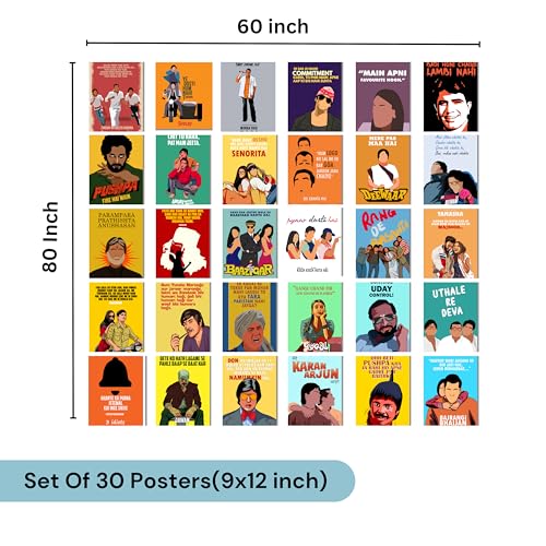 Image of Good Hope Bollywood Posters Set Movie Quotes & Memorable Lines, Perfect for Home Decor Movie Lovers and Fans, wall decoration home bedroom living room Gift Hostel Boys Girls. (Bollywood Dialogues)