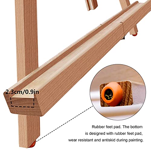 Miratuso Painting Easel, Folding Wooden Tabletop Easel Stand Holds Highest To 21" Canvas, Portable Desktop Easel Suitable For Artists, Beginners, Students #TOP3