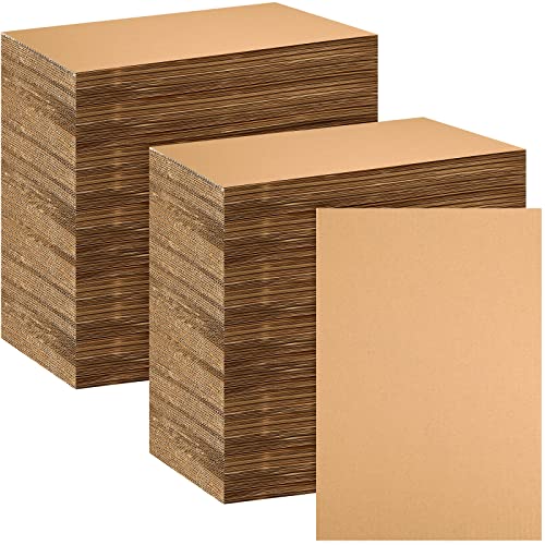 Image of 50 Pack Corrugated Cardboard Sheets Flat Hard Cardboard Inserts Back to School Classroom Supplies Flat Squares Separators for Shipping, Mailing, Packing, Art Projects, DIY Crafts(11 x 17 Inch,Brown)