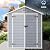DWVO 6x4 FT Resin Storage Shed with Reinforced Floor, Outdoor Storage Shed with Lockable Door, Window and Vents, Waterproof Plastic Tool Storage for Garden, Backyard, Patio, Lawn