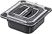 Carlisle FoodService Products Storplus 1/6 Size Universal Food Pan Lid with Molded Handle for Catering, Buffets, and Restaurants, Polycarbonate, Clear