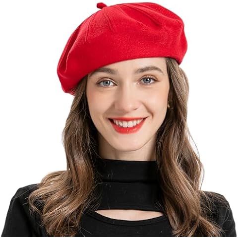 ZLYC Reversible Cashmere Knit Beret Hat Cover