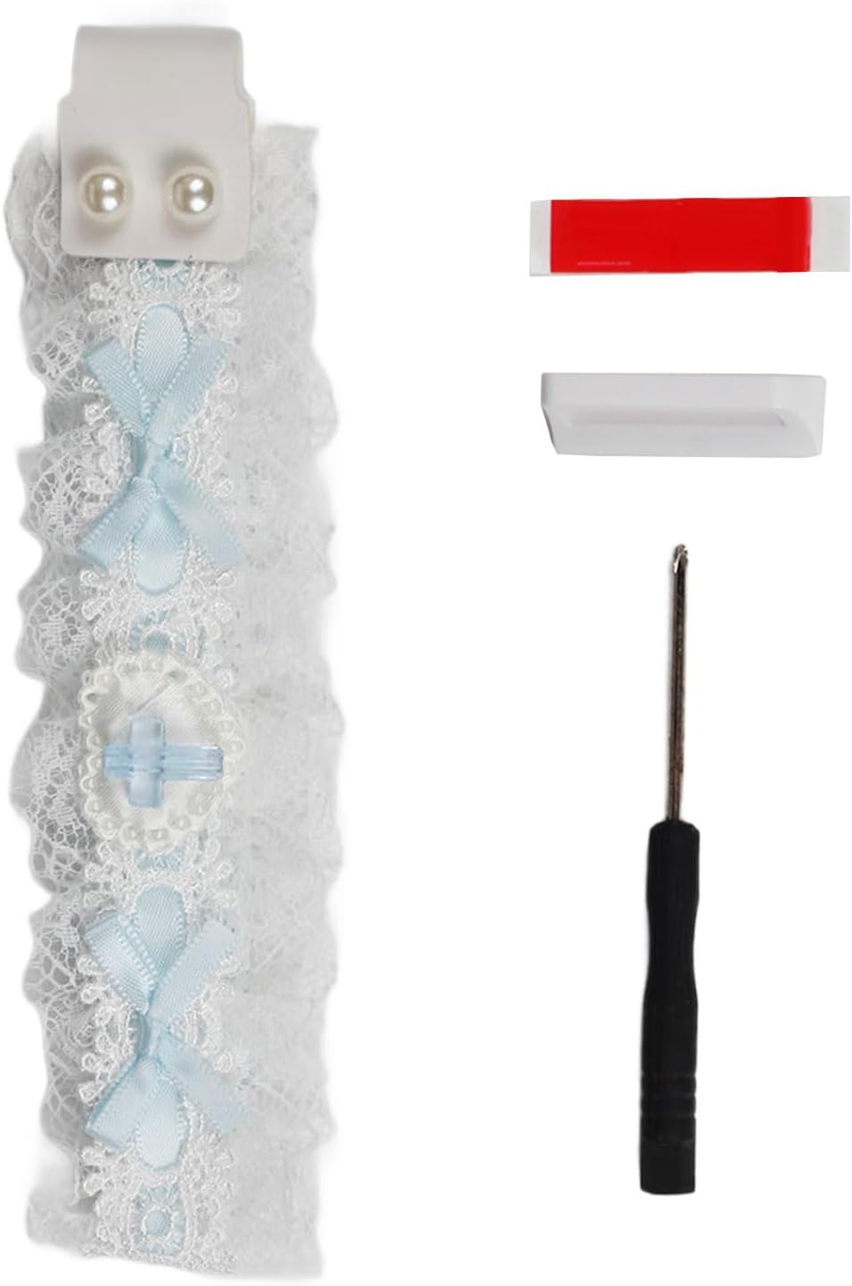 Ribbon Keyboards Straps for 60he Gaming, Blue and White