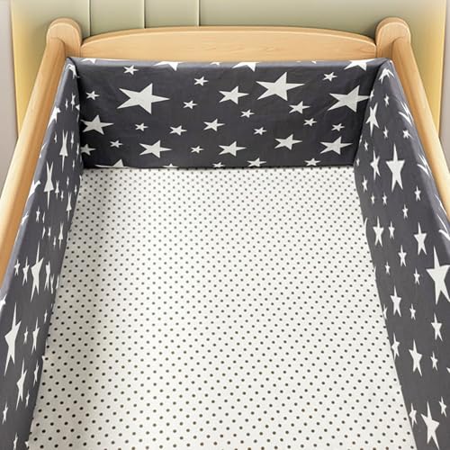 RZYW Suave Transpirable Alfombra Anticolisión Parachoques de Cuna para Bebés Chichonera Cuna Adecuado Cojín Protección,W5,220 * 30CM