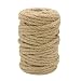 Vivifying 5mm Jute Rope, 65 Feet Braided Jute Macrame Cord for Garden, Gifts, DIY Crafts (Brown)