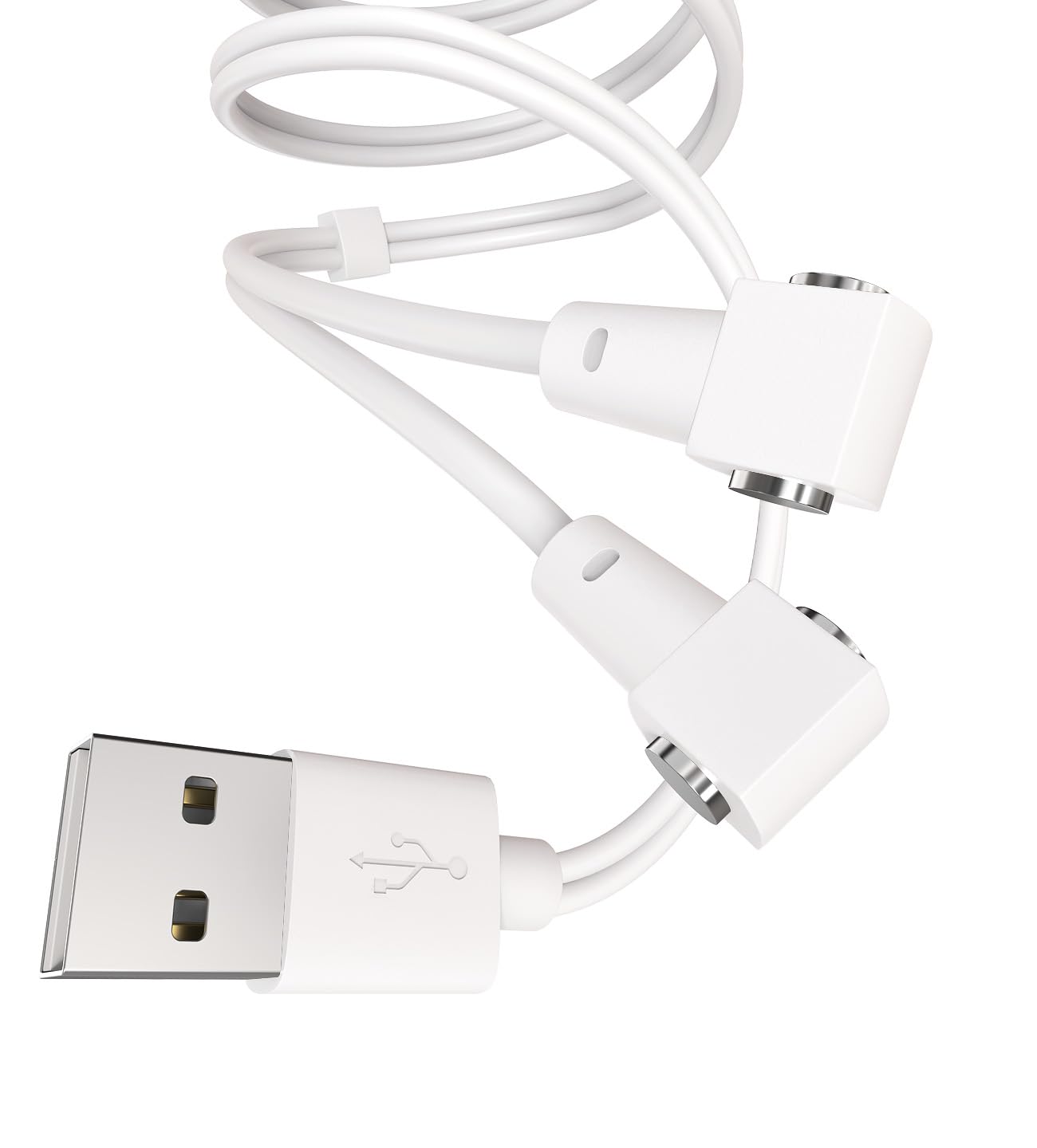 2.7ft USB Magnetic Dc Charger Cable, 5mm, 6mm, 7mm, 10mm, 20mm Replacement Charging Cord, 2 Split with 4 Charging Points Magnetic Charger Suitable for Rechargeable Toys and Massagers