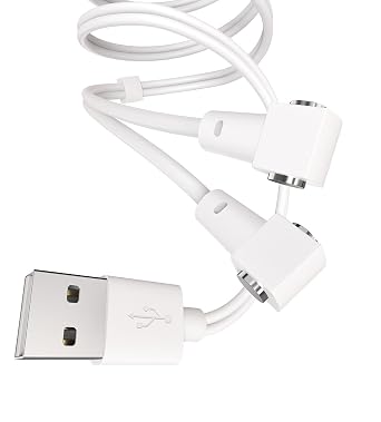 2.7ft USB Magnetic Dc Charger Cable, 5mm, 6mm, 7mm, 10mm, 20mm Replacement Charging Cord, 2 Split with 4 Charging Points Magnetic Charger Suitable for Rechargeable Toys and Massagers