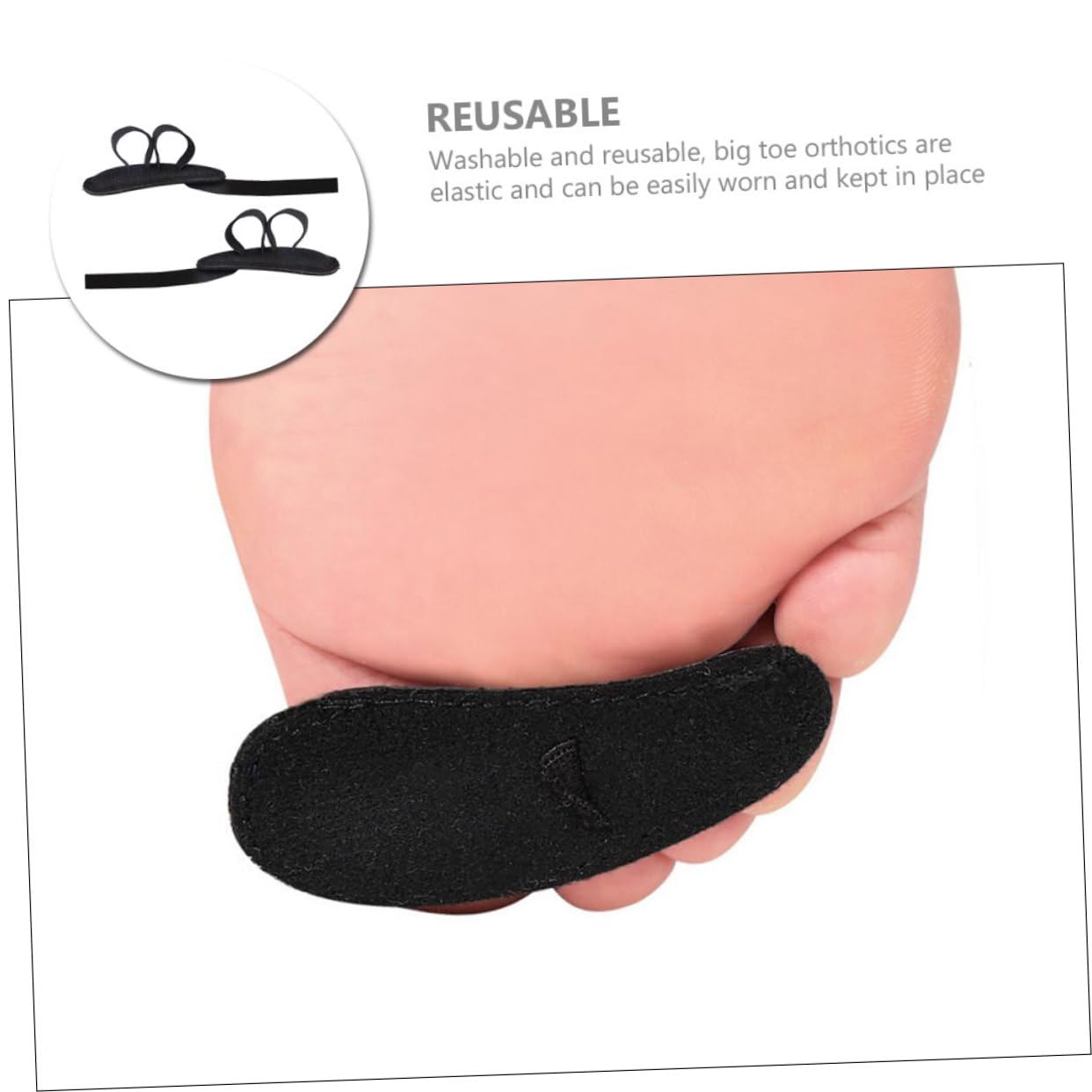 CLISPEED 2pcs Toe Orthosis Separator Support Protectors Women Pads Protector for Feet Toe Supplies Toe Cushions Women Toe Cushion Toe Covers Black Elastic Band