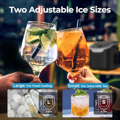 image for Antarctic Star Countertop Ice Maker Machine, 8 Ice Cubes in 6 mins, 26