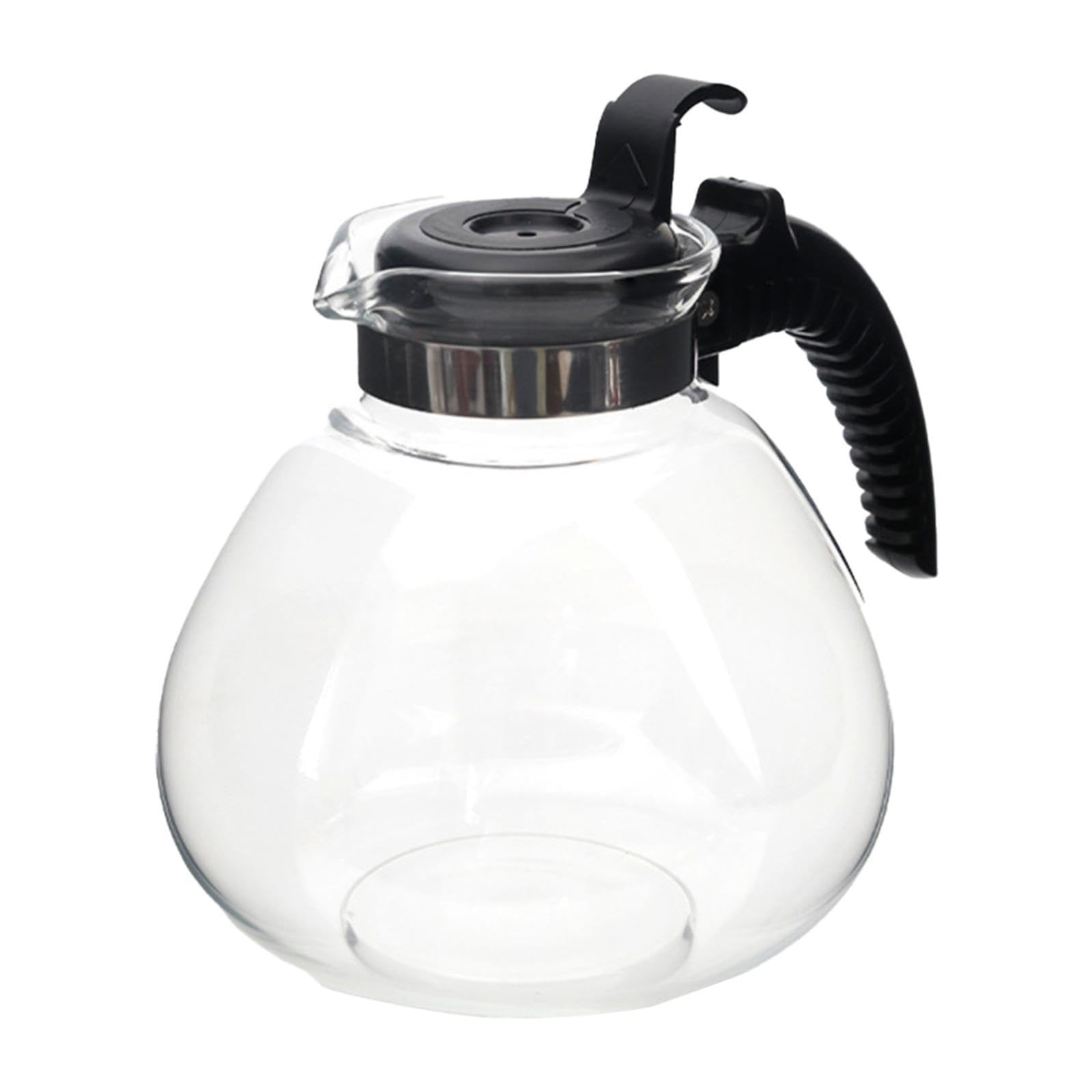 Jarra de cristal de 1,7 L para café, elegante jarra de cocina resistente al calor, perfecta para preparar y servir bebidas calientes, ideal para uso doméstico y de oficina