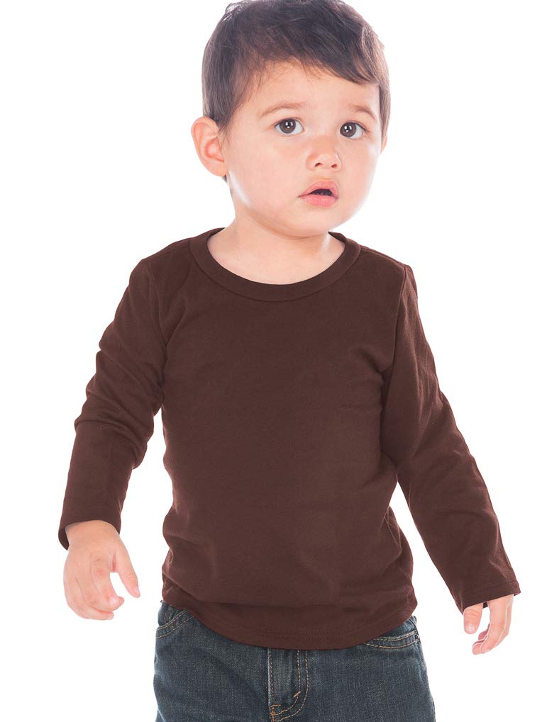 Kavio! Unisex Infants Crew Neck Long Sleeve Brown 24M