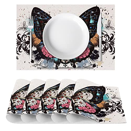 Sets de table papillon lot de 6 pour protéger des plats chauds