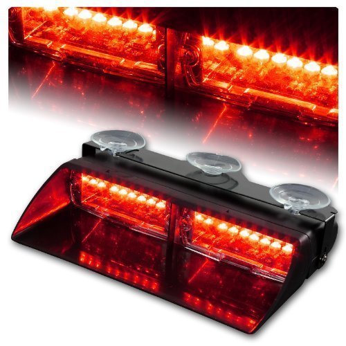 Jackey Awesome®Car 16-led 18 Flashing Mode Emergency Vehicle Dash Warning Strobe Flash Light (Red)