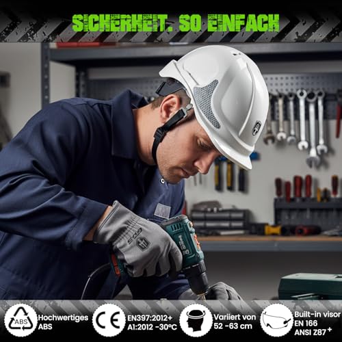 Casco de seguridad ventilado GREEN DEVIL 2910VR de ABS con ajuste trinquete 6