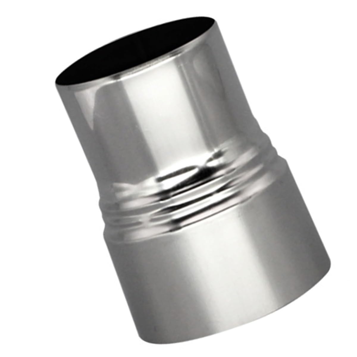 Stove Pipe Reducer Flue Connector, Stainless Steel Chimney Flue Liner Reducer Chimney Adaptor Stove Pipe 1pc, Big Head to Small Head(11cm~10cm)