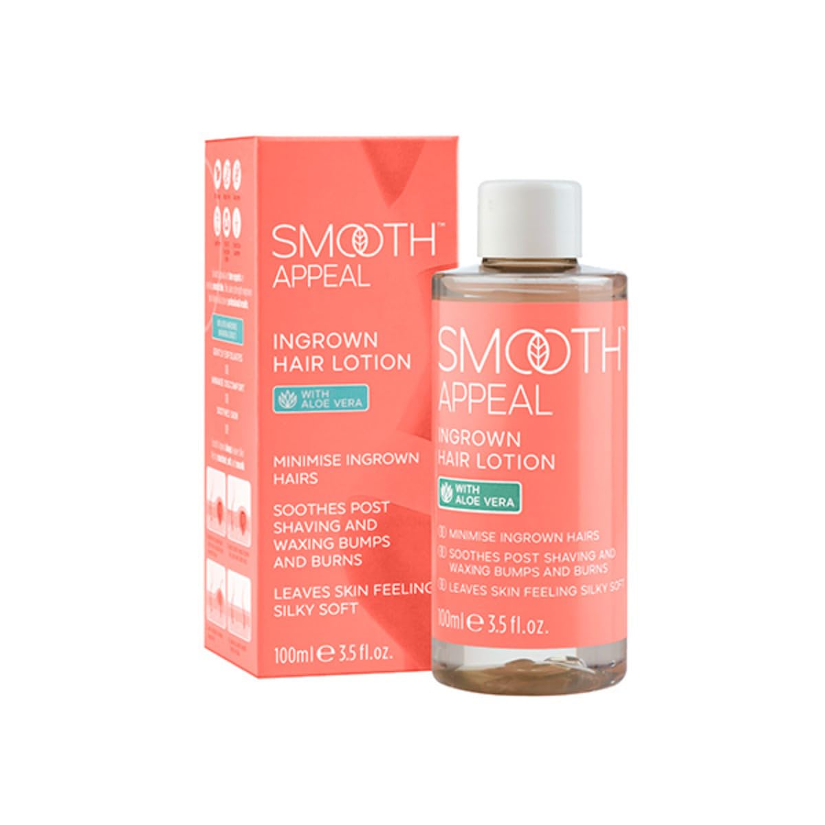 Ingrown Hair Lotion - Professional Ingrown Hair Treatment, Gentle Exfoliator that Soothes Skin Pre & Post Hair Removal from Shaving or Waxing, Vegan Skincare, 100ml