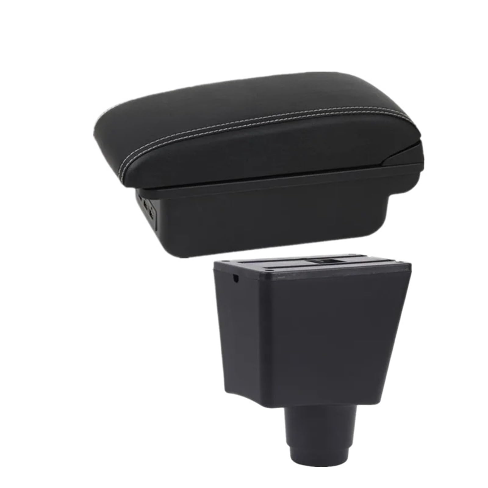 GBGWRMRYX Center Armrest Box For Dacia For Logan 2 For Dokker Car Armrest Box Storage Box Interior Retrofit Accessories Arm Rest(B1 Black white 3USB)