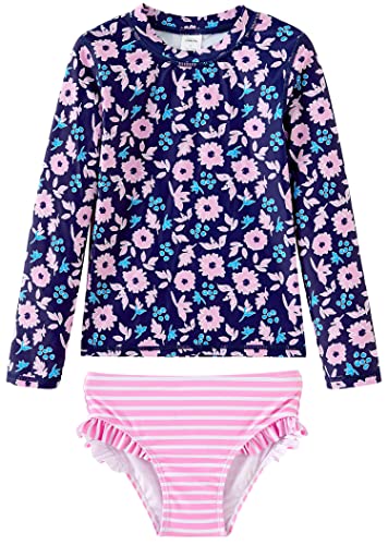 Image of UMELOK Toddler and Little Girls Rash Guard Sets with Bikini Bottoms Swimwear