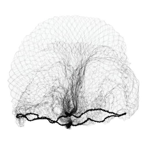 PAMINGONO 100pcs Invisible Elastic Hair Nets for Food Service Black Mesh Caps Soft and Comfortable for All-day Use for Dancers Chefs and Healthcare Workers