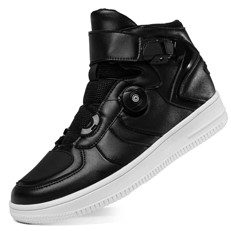 Men's Casual Fashion Motorcycle Shoes Reinforced Riding Shoes ATOP Closure System Breathable Comfortable Anti-Slip Sneakers Cross-County Motorcycle Boots