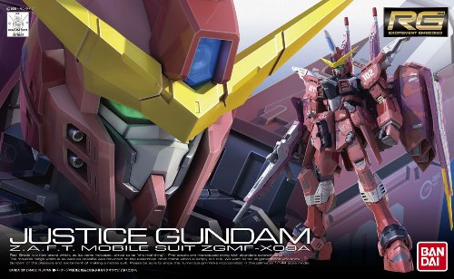 Bandai Hobby No.09 Justice Gundam Seed 1/144-Real Grade miniatura 3