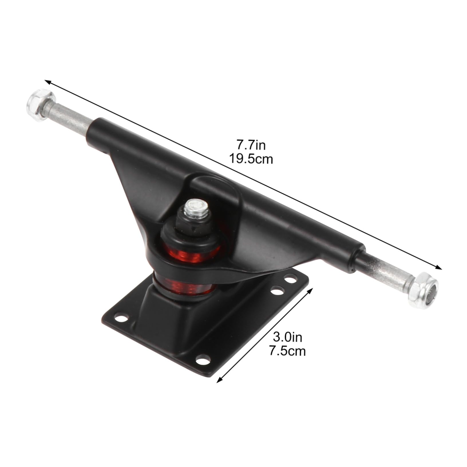 SUPVOX Kit Completo de Accesorios para Patineta Doble Inclinación Ejes de Aluminio Negro, Ruedas de PU y Rodamientos Profesionales para Ajuste y Reparación en Patinetas Varios Estilos
