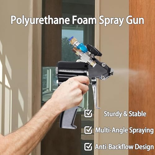 Pistolet natryskowy z pianki poliuretanowej, wysokociśnieniowy spray do powlekania 24 MPa, narzędzie do wtrysku piany powietrzem, dwustronny filtr pneumatyczna maszyna do spieniania, do nalewania