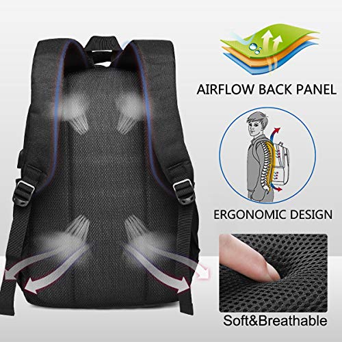 KUSOOFA Zaino Uomo, Zaino per PC con Porta USB